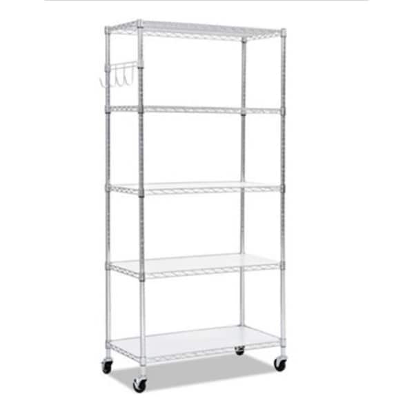 Alera Technologies Alera 72 x 36 x 18 in. 5-Shelf Wire Shelving Kit, Silver SW653618SR - main